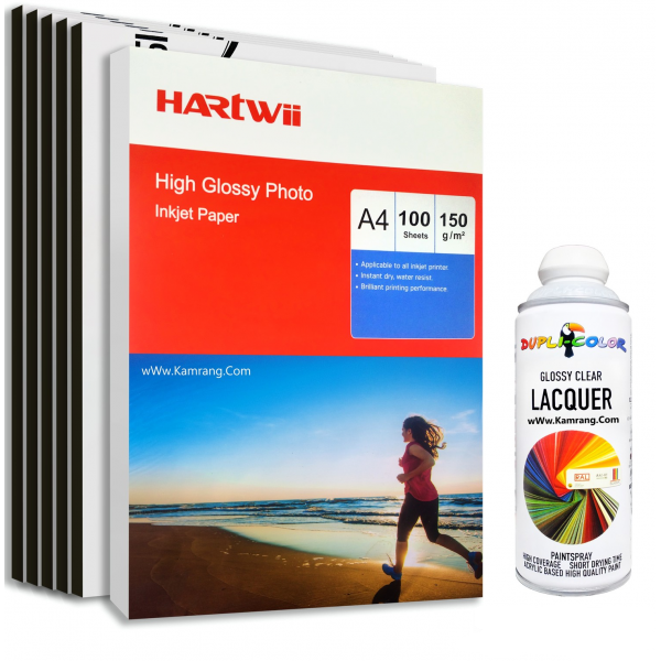 کاغذ فتوگلاسه هارتوی سایز A4 وزن 150 گرم 100 برگ Hartwii Photo Glossy Paper A4 150g 100sh 7192